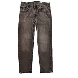 Y2K Men's True Religion Devin Straight‎ Leg Loose Fit Denim Jeans 33 X 28.75 Blk